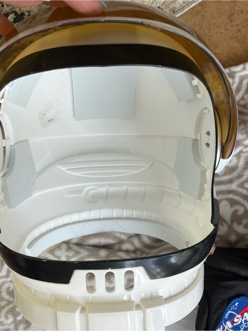 NASA White Astronaut Costume Jumpsuit with Helmet - Picture 3 of 6